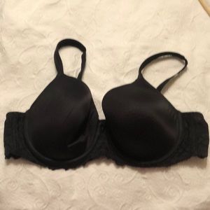 Talbots Black Underwire Full Coverage Bra Size 42C